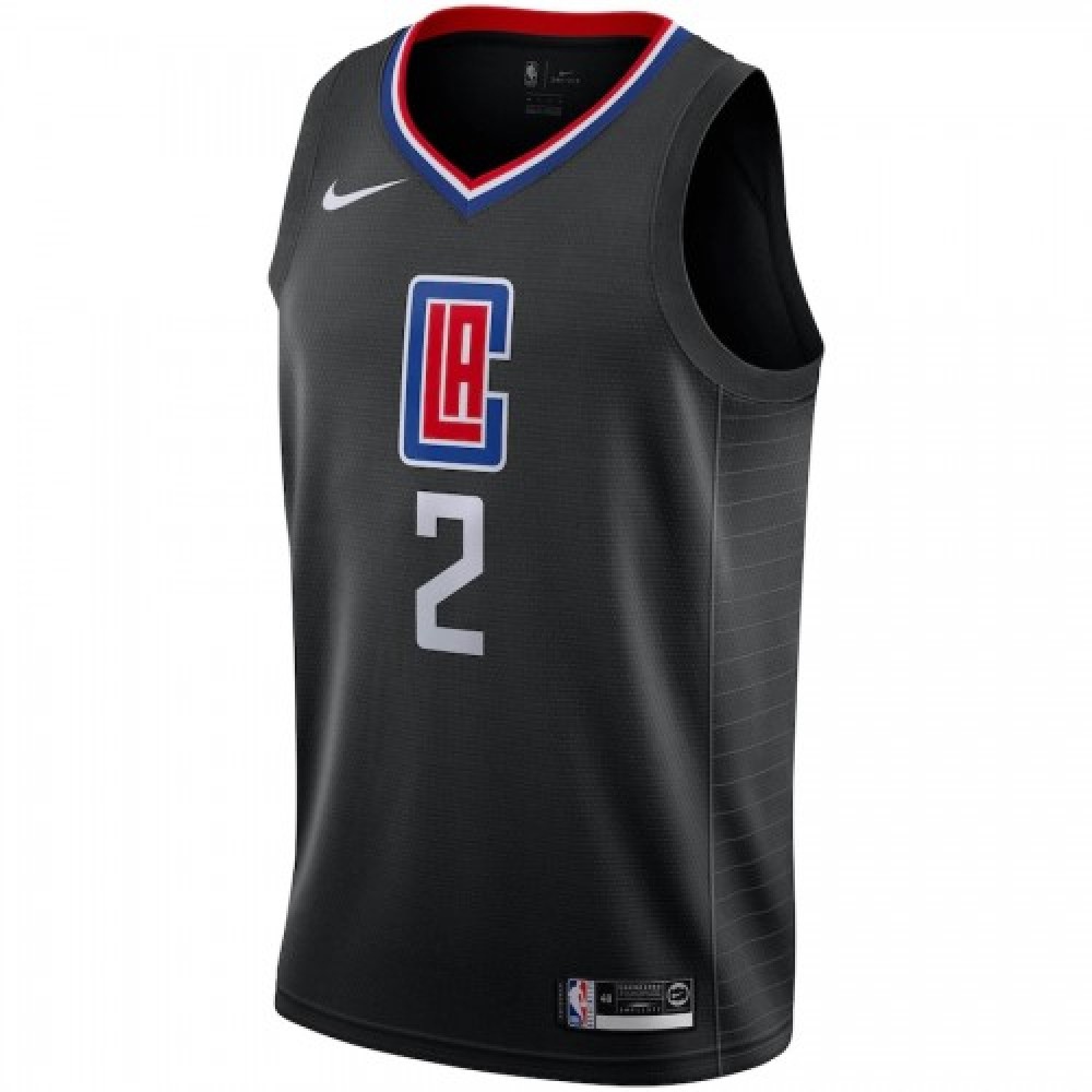 Men's LA Clippers Kawhi Leonard #2 Black Swingman Jersey - Statement Edition-Pro Kit Vault | Brand New 26/27 Sports Jerseys